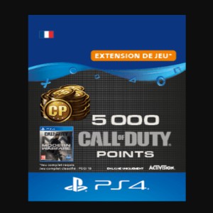 5000 points Call of Duty : Modern Warfare PS4