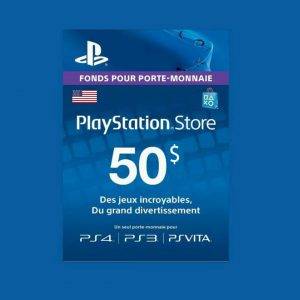 Carte PSN 50$ maroc