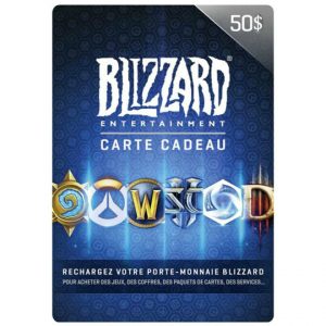 Carte Blizzard 50$ US