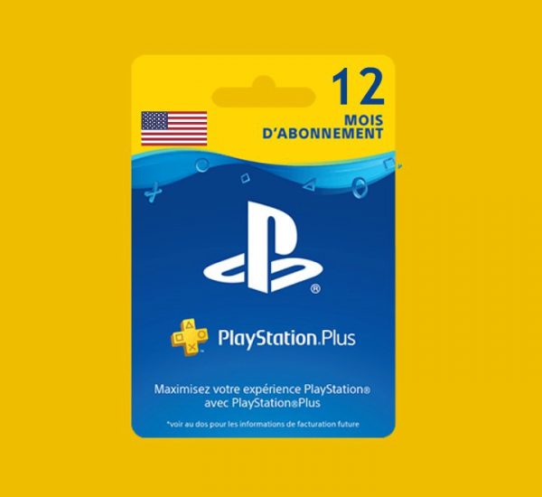 Abonnement Playstation plus 12 mois (USA)